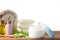 Beauty creams and mineral spa salts isolated