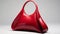 Beauty Curve Handbag: A Red Handbag With High Contrast And Bold Chromaticity