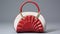 Beauty Curve Handbag With Red Shell Design - Vray Art Deco Designer