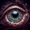 Beauty detailed eye images created with Generative AI technology.