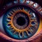 Beauty detailed eye images created with Generative AI technology.