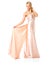 Beauty, elegant and fashion in a graceful dress or evening gown for prom, formal event or fancy ball against white