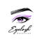 Beauty eyelash logo template design