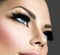 Beauty Face Makeup. Eyelashes extensions