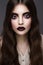 Beauty Fashion Model Girl with Dark Make up