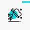 Beauty, Flower, Butterfly turquoise highlight circle point Vector icon