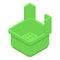 Beauty foot bath icon, isometric style