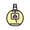 beauty fragrance bottle perfume color icon vector illustration