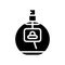 beauty fragrance bottle perfume glyph icon vector illustration