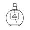 beauty fragrance bottle perfume line icon vector illustration