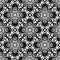 BEAUTY FULL Black Geometric Seamless pattern flower in white background.