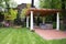 Beauty garden with modern gazebo