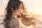 Beauty And Grace A Young Girl\\\'s Enchanting Encounter With The Wind