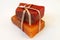 Beauty handmade colorful natural soap with ribbon.