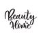 Beauty Home. Concept inscription typography design logo