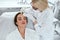 Beauty Injections. Woman On Rejuvenation Procedure In Clinic