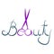 Beauty inscription for beauty salon and hairdresser