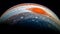 The Beauty of Jupiter with Its Red Spot, a Massive Storm