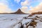 Beauty of Kirkjufell mountain with water falls