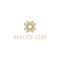 Beauty leaf pattern hotel and spa symbol design stock illustration