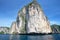 Beauty limestone rock in the ocean phi phi