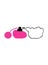 Beauty logo .Perfume pink retro bottle silhouette.