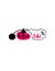 Beauty logo .Perfume pink retro bottle silhouette.