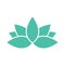 Beauty logo turquoise lotus flower