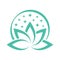 Beauty logo turquoise lotus flower