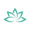 Beauty logo turquoise lotus flower