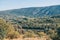 The beauty of the Luberon from the top of the terrace in the Lacoste