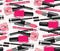 Beauty make up fashion cosmetics seamless pattern