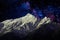 Beauty of the Milky way galaxy at the night over the Himalayan Mountains