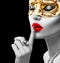 Beauty model woman wearing venetian mask