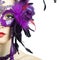 Beauty model woman wearing venetian masquerade carnival mask