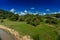 The beauty of the mountains, sky and narrow canals of hill tracks