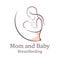 Beauty Nurse Lactating Mom Baby, Mommy Mother breastfeeding Lactation logo illustration