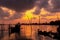 The beauty of An old fishing boat moored up in the morning sunlight