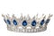 Beauty pageant winner, bride accessory in wedding and royal crown for a queen concept with a silver tiara covered in crystals,