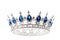 Beauty pageant winner, bride accessory in wedding and royal crown for a queen concept with a silver tiara covered diamonds and