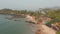 Beauty Pathem beach aerial view landscape, Goa state in India.