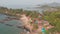 Beauty Pathem beach aerial view landscape, Goa state in India.