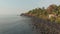 Beauty Pathem beach aerial view landscape, Goa state in India.