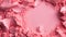 Beauty pink make-up powder product texture as abstract makeup cosmetic background, crushed cosmetics, generative ai