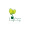 Beauty plant leaf green gardening logo symbol icon vector graphic design illustration idea creative