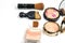 Beauty powder cosmetics and brush