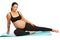 Beauty pregnant doing exercises