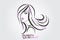 Beauty pretty woman icon logo