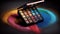 Beauty product eyeshadow palette multi colored shimmer ,generative AI