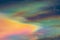 The beauty of the rainbow clouds on sky in the evening